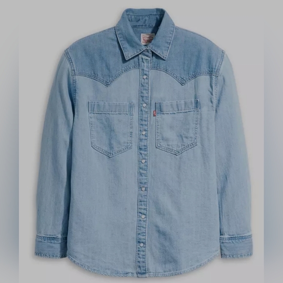 Levi's Western Teodora Women's Blue Denim Shirt - Picture 5 of 7